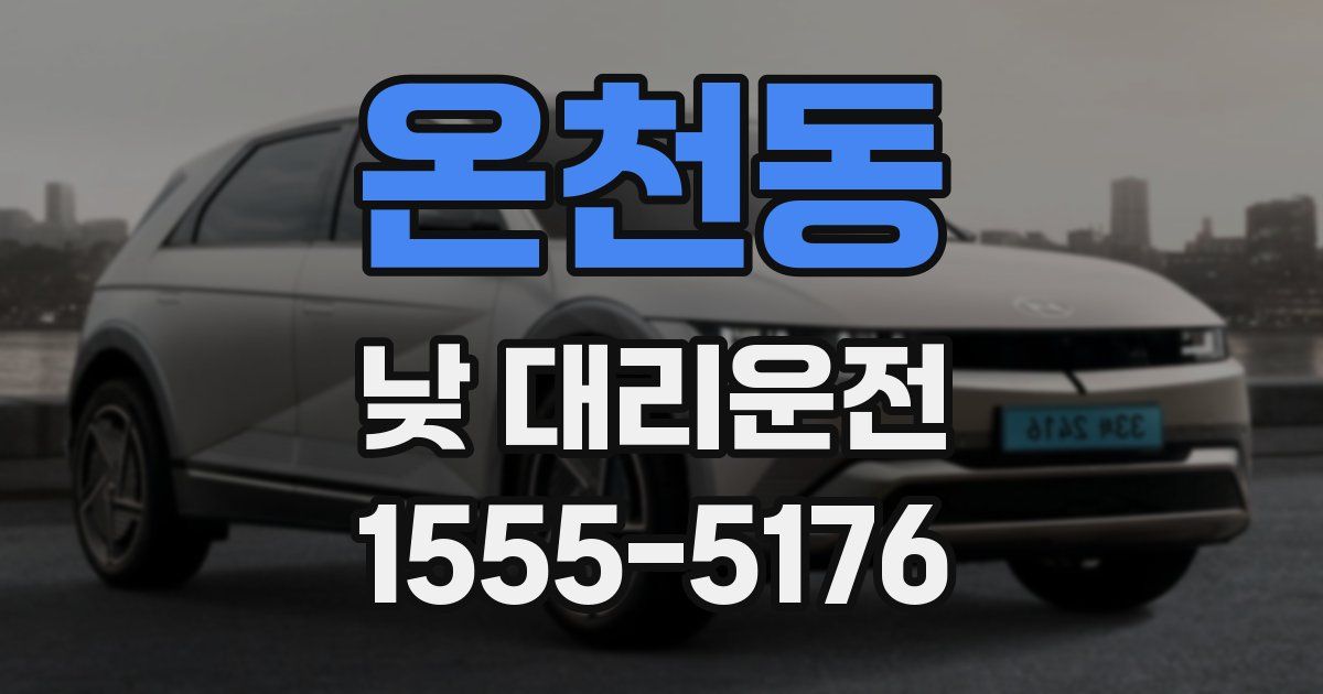 온천동 낮 대리운전