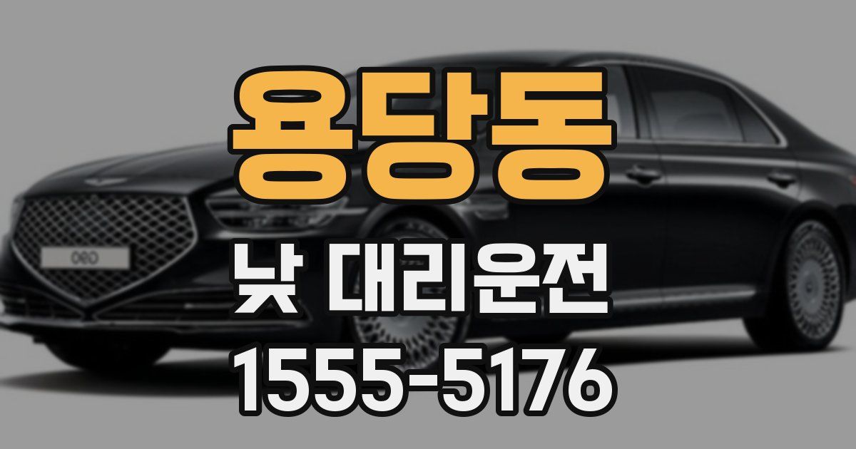 용당동 낮 대리운전