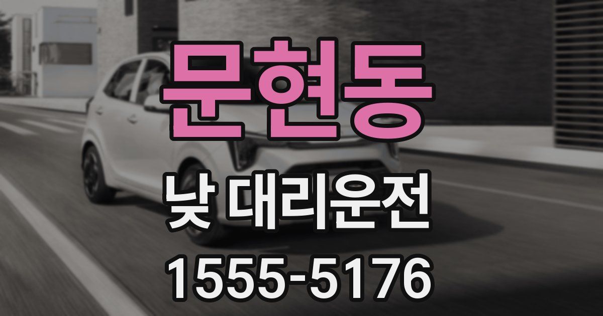 문현동 낮 대리운전