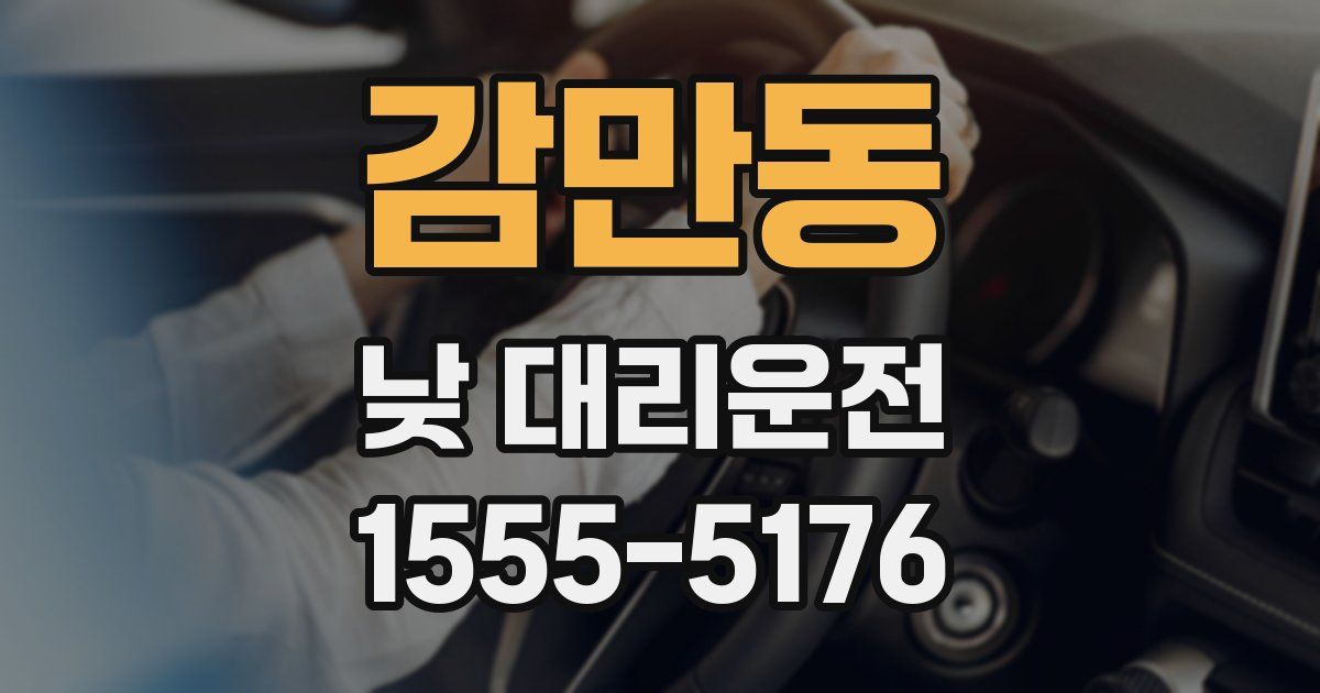 감만동 낮 대리운전