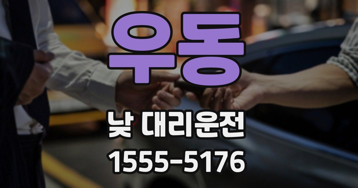 우동 낮 대리운전