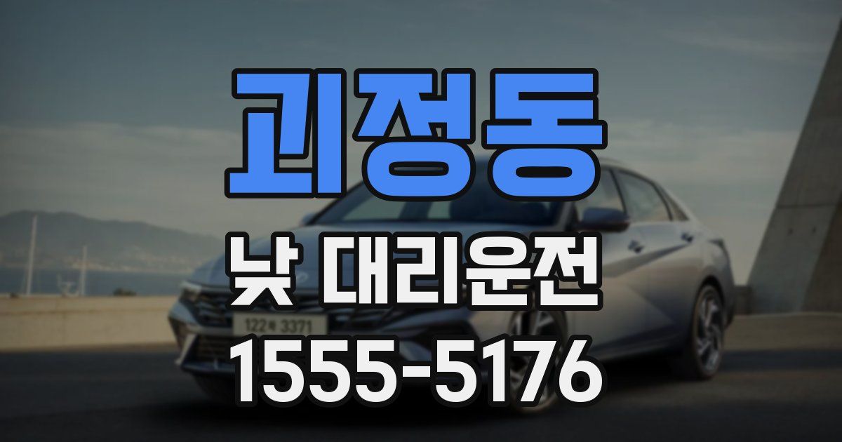 괴정동 낮 대리운전
