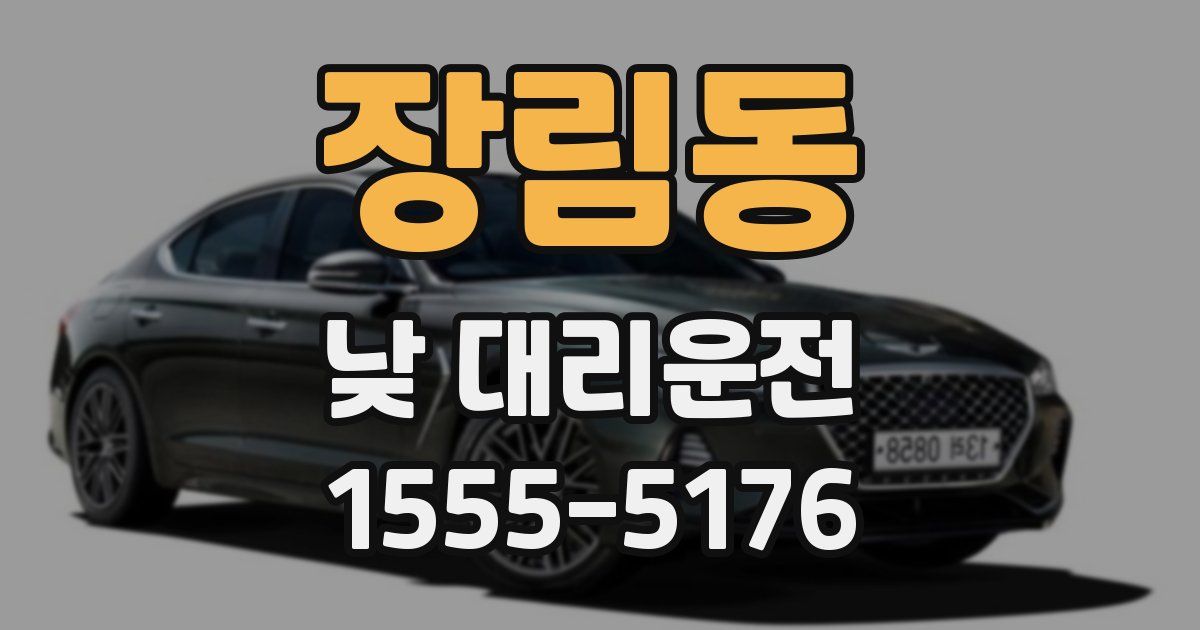 장림동 낮 대리운전