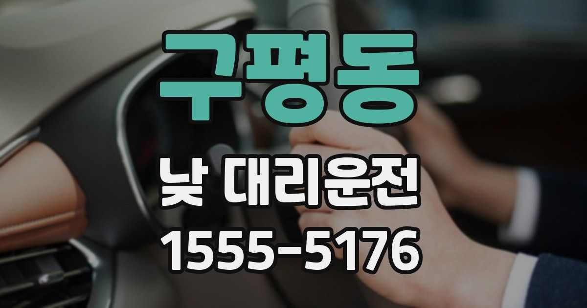 구평동 낮 대리운전
