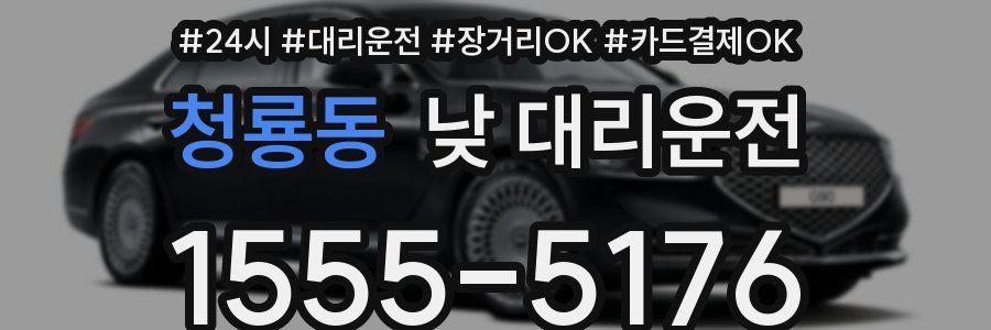 청룡동 낮 대리운전
