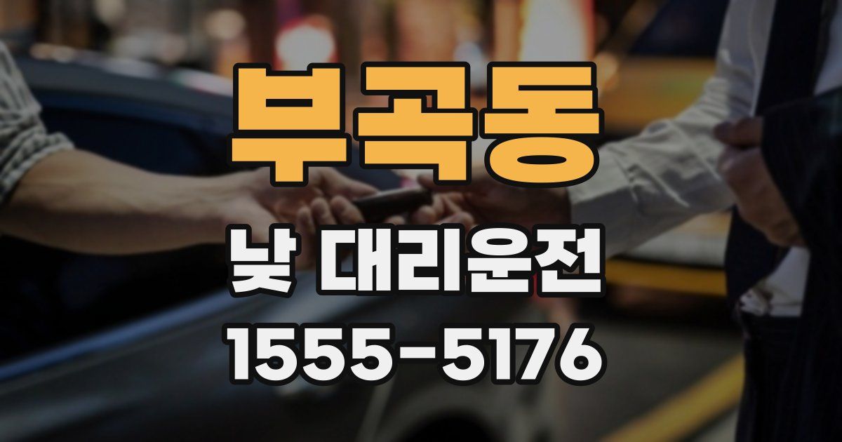 부곡동 낮 대리운전