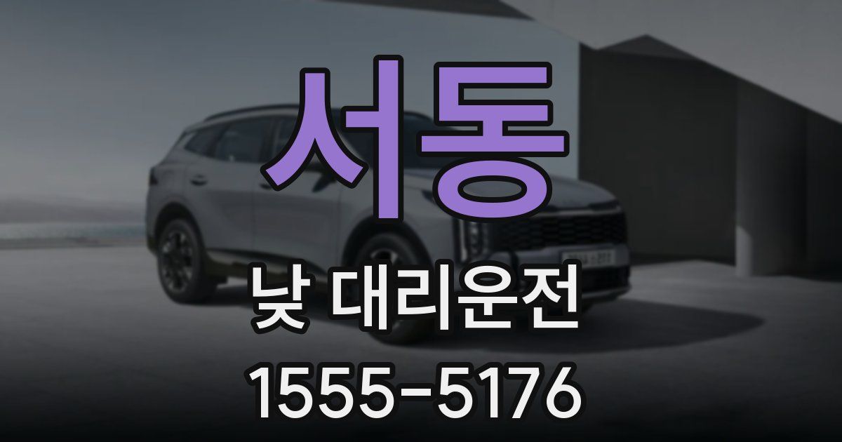 서동 낮 대리운전