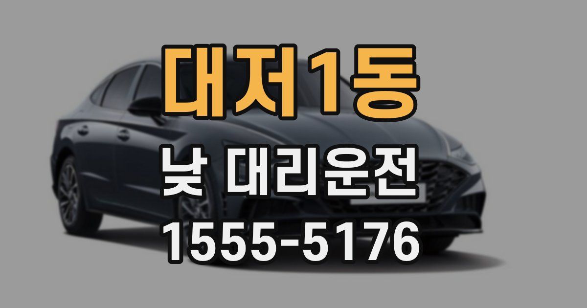 대저1동 낮 대리운전