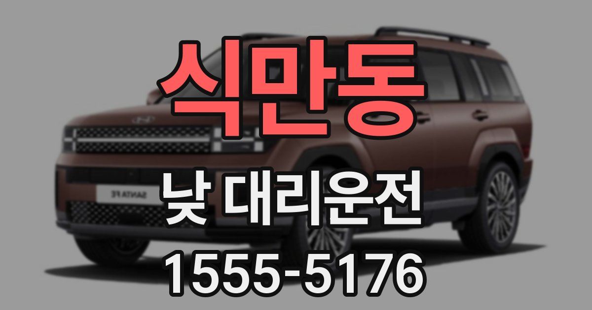 식만동 낮 대리운전