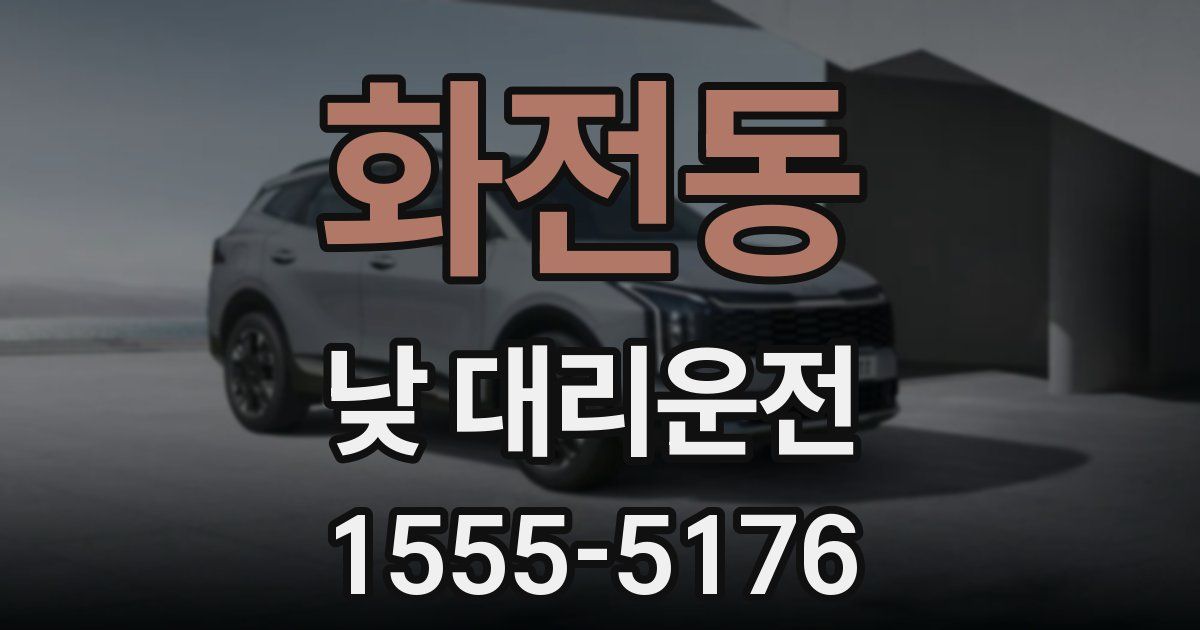 화전동 낮 대리운전