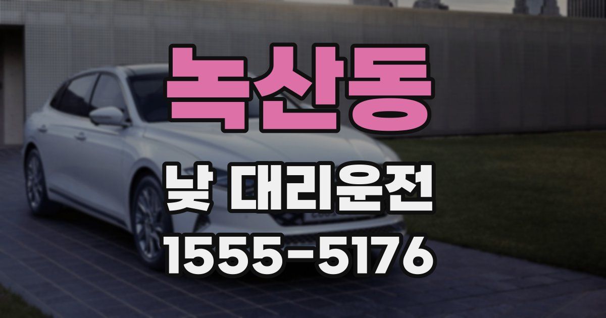 녹산동 낮 대리운전