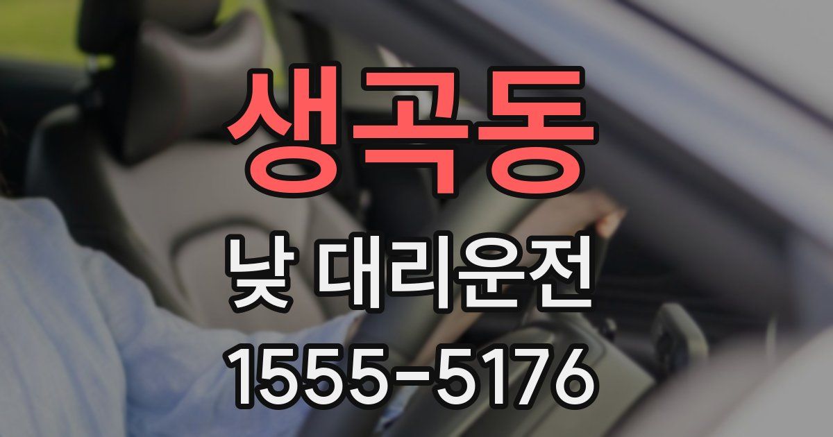 생곡동 낮 대리운전