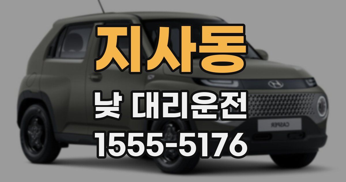 지사동 낮 대리운전