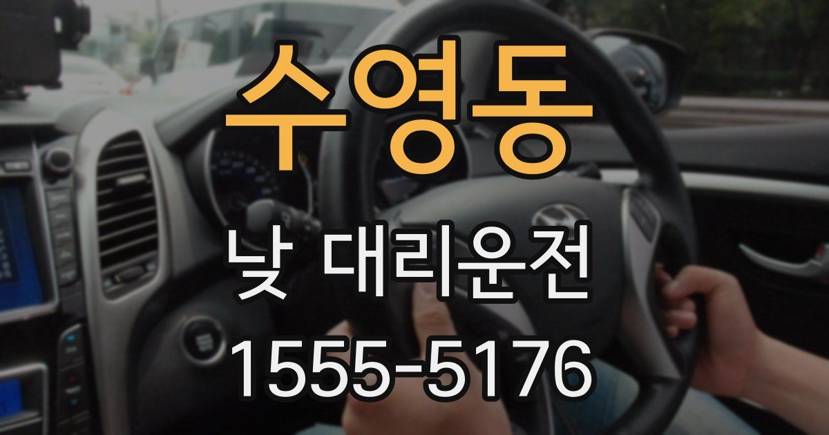 수영동 낮 대리운전