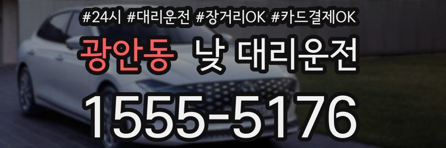 광안동 낮 대리운전