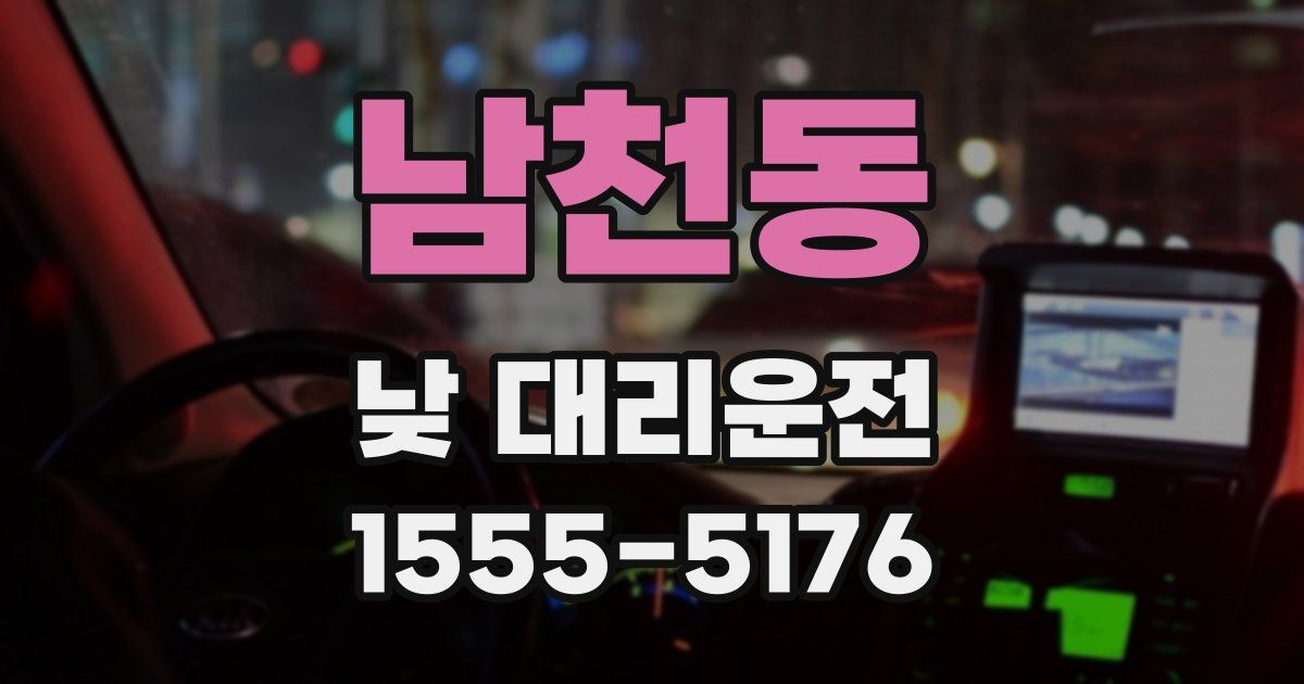남천동 낮 대리운전