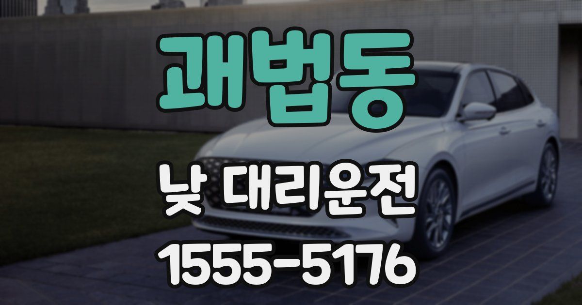 괘법동 낮 대리운전