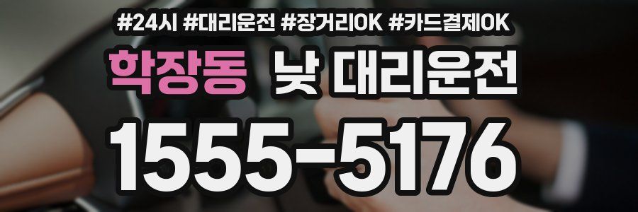 학장동 낮 대리운전