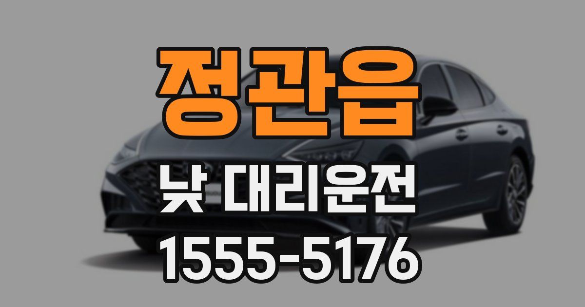 정관읍 낮 대리운전