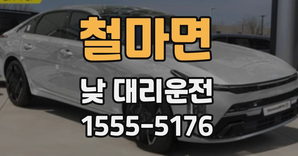 철마면 낮 대리운전