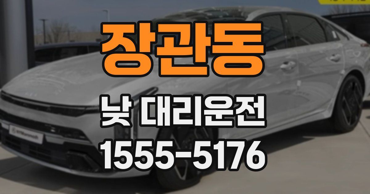 장관동 낮 대리운전
