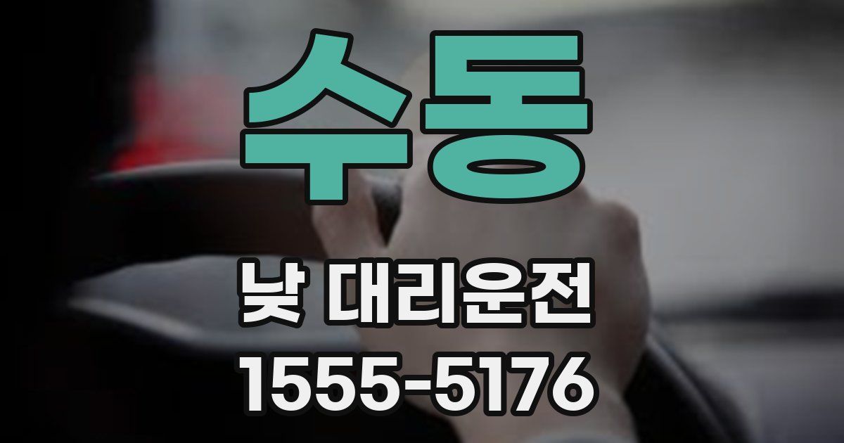 수동 낮 대리운전