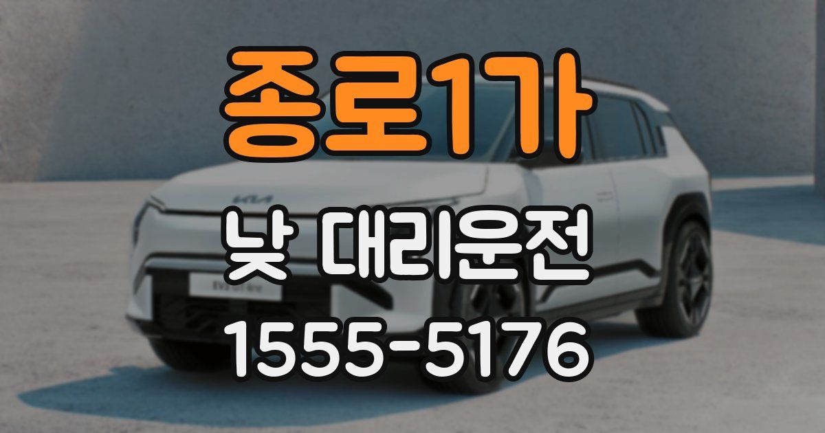종로1가 낮 대리운전