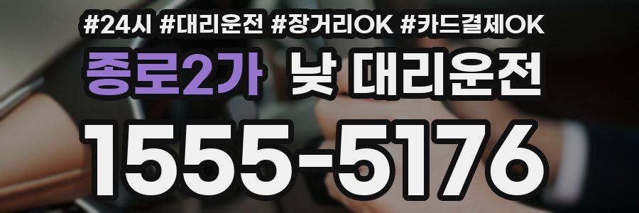 종로2가 낮 대리운전