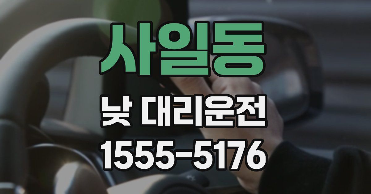 사일동 낮 대리운전
