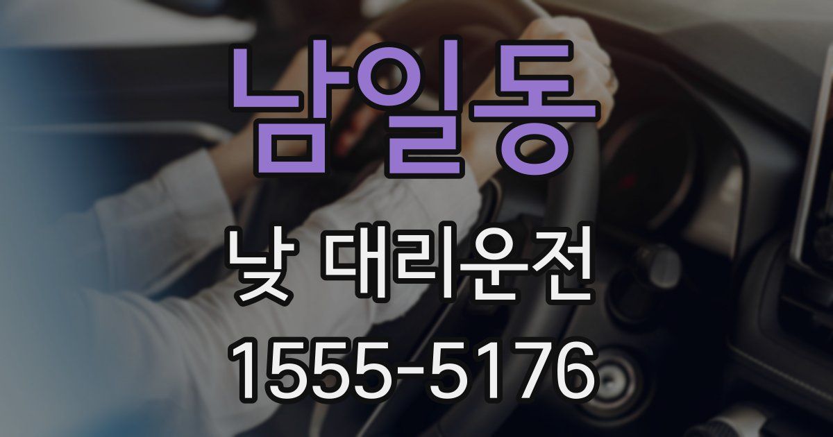 남일동 낮 대리운전