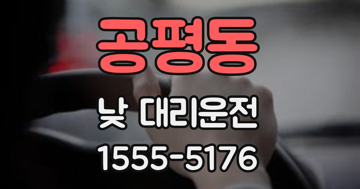 공평동 낮 대리운전