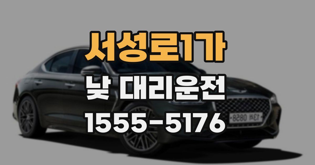 서성로1가 낮 대리운전