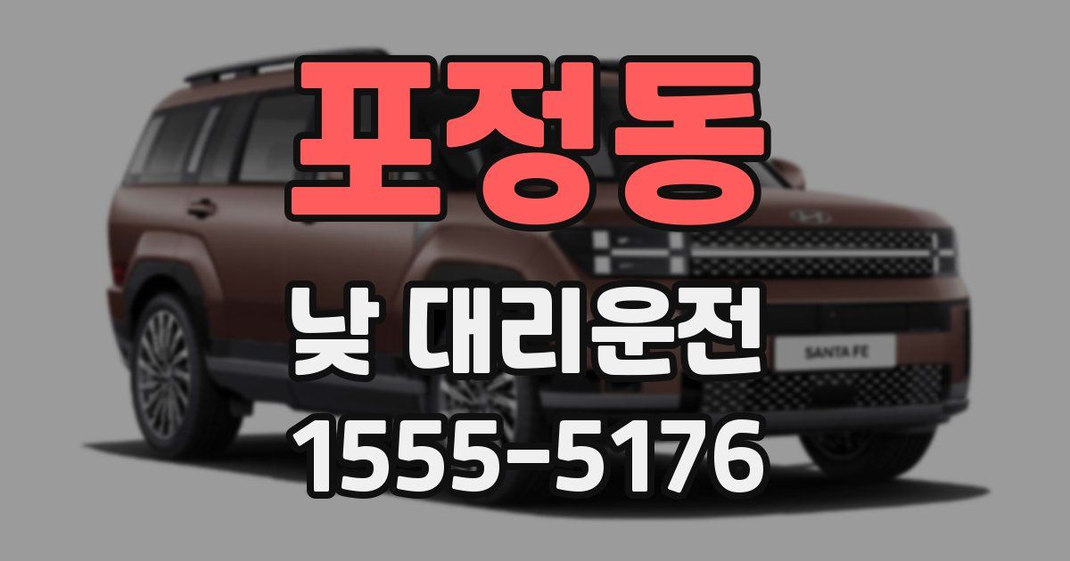 포정동 낮 대리운전