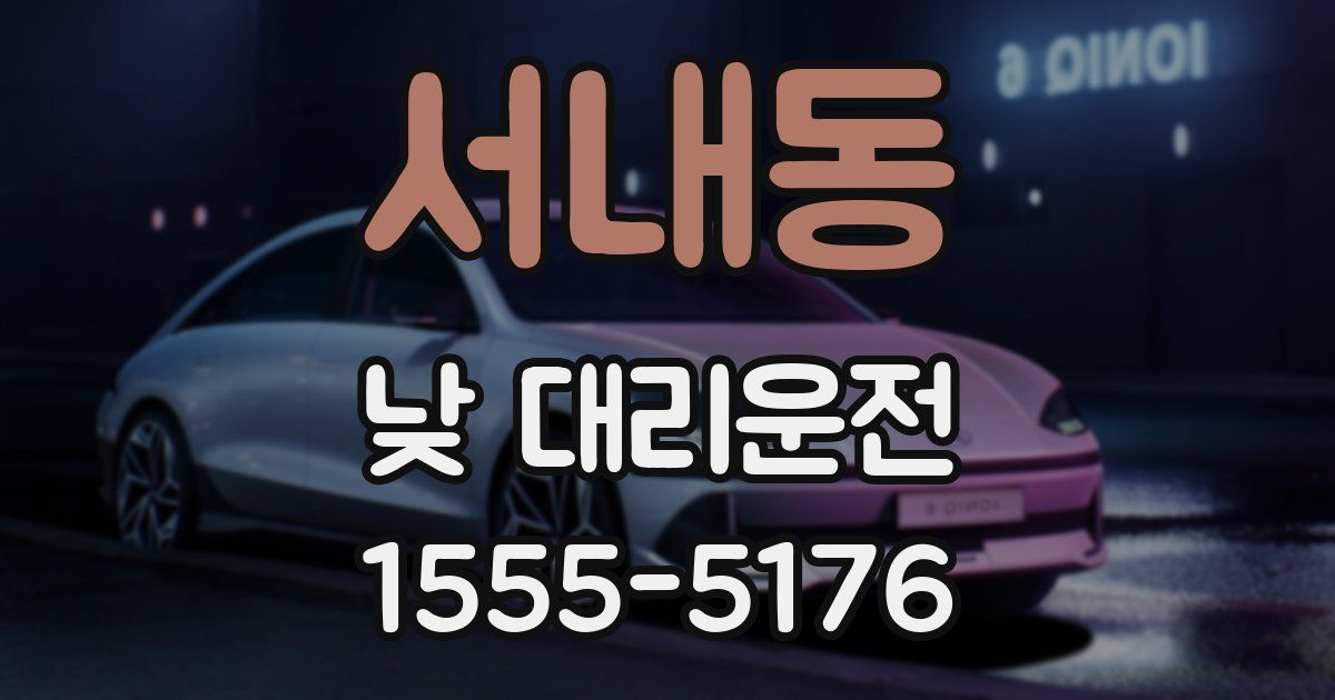 서내동 낮 대리운전