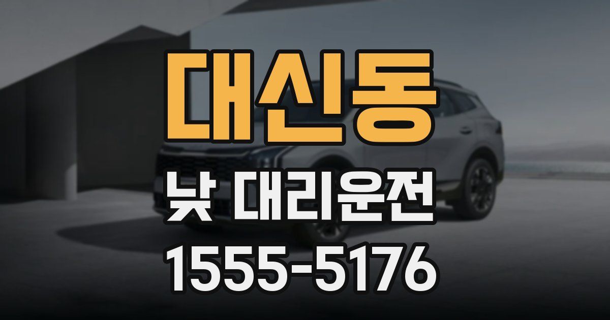 대신동 낮 대리운전