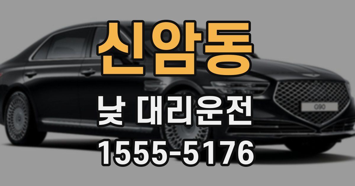 신암동 낮 대리운전