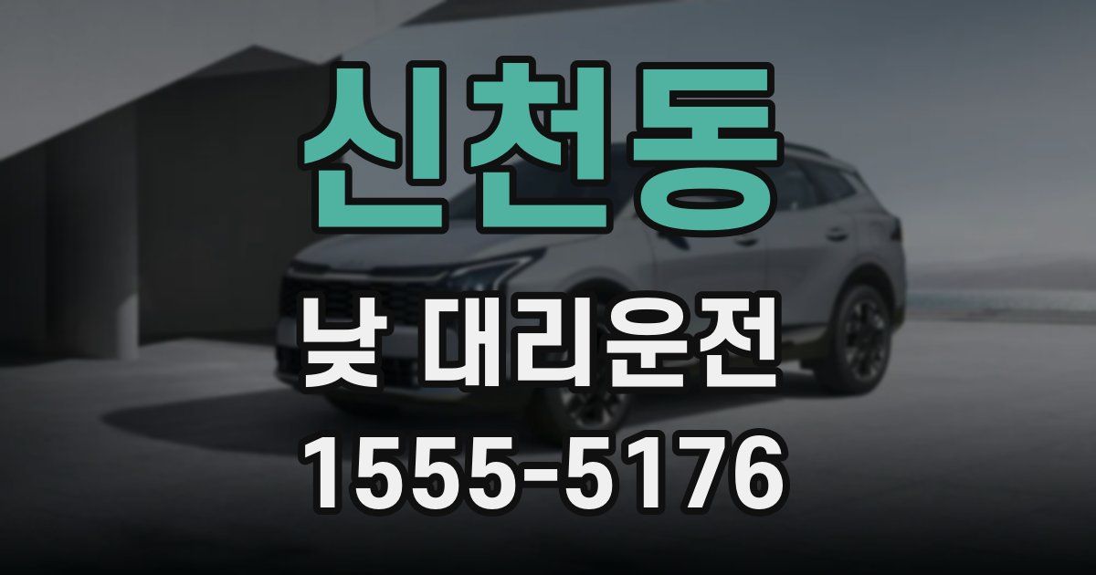 신천동 낮 대리운전