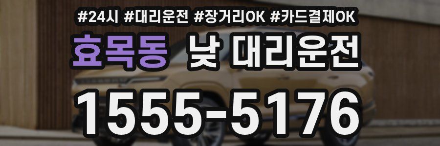 효목동 낮 대리운전