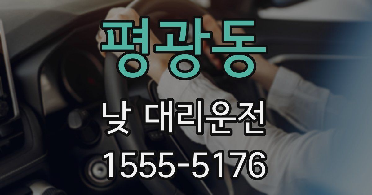 평광동 낮 대리운전