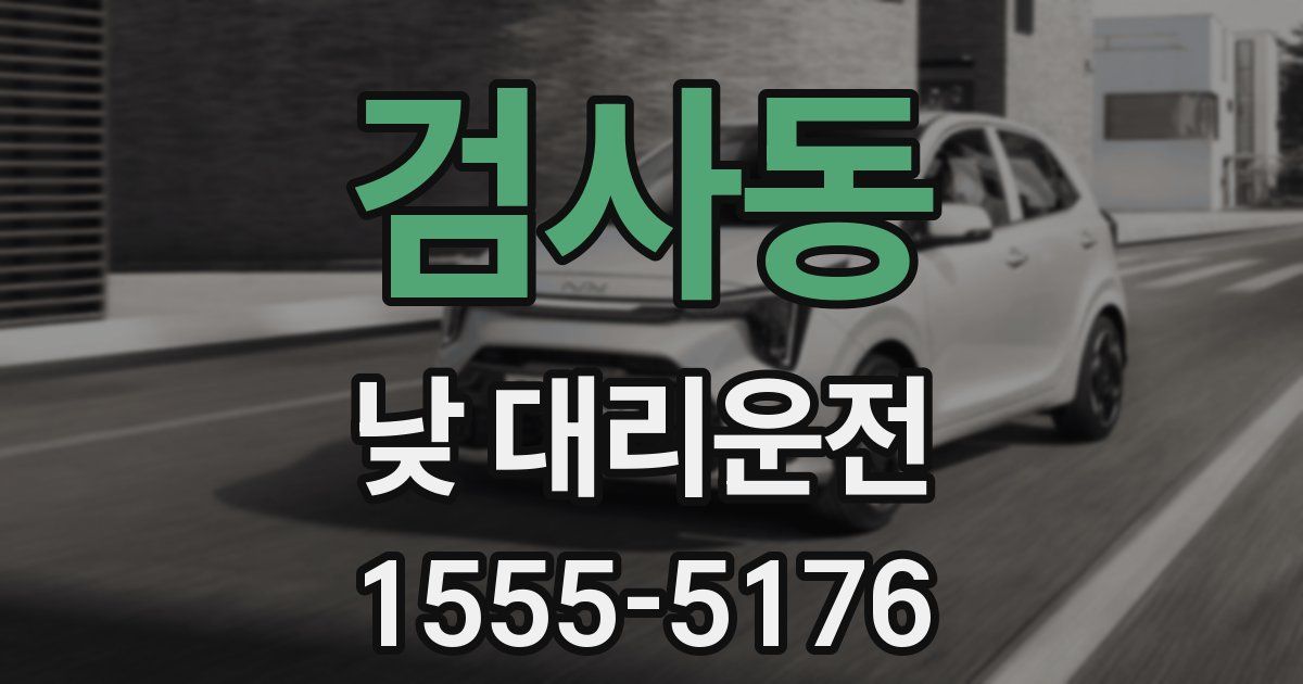 검사동 낮 대리운전