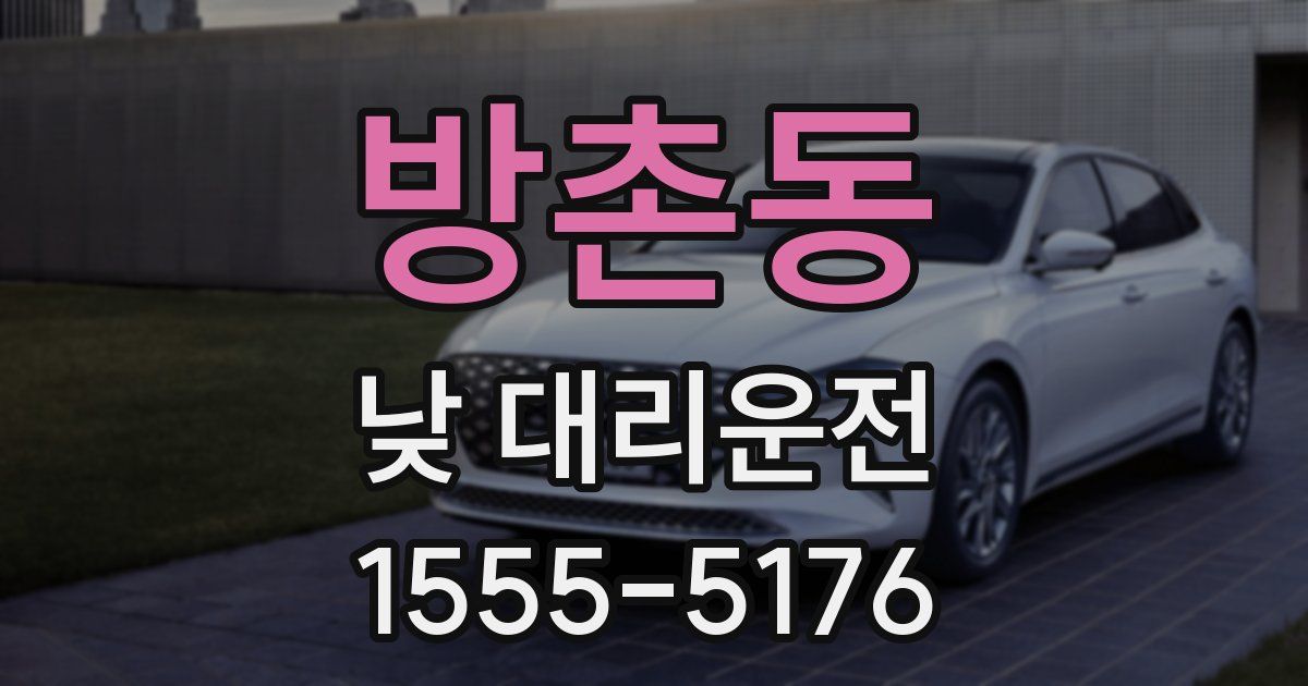 방촌동 낮 대리운전