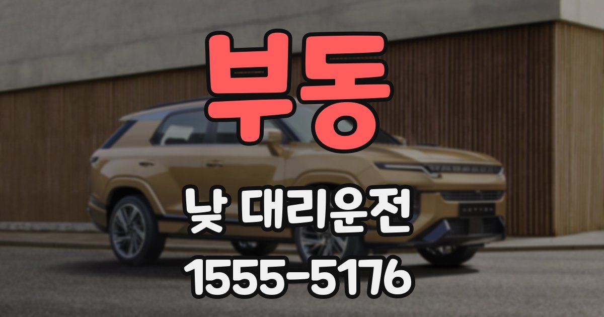 부동 낮 대리운전