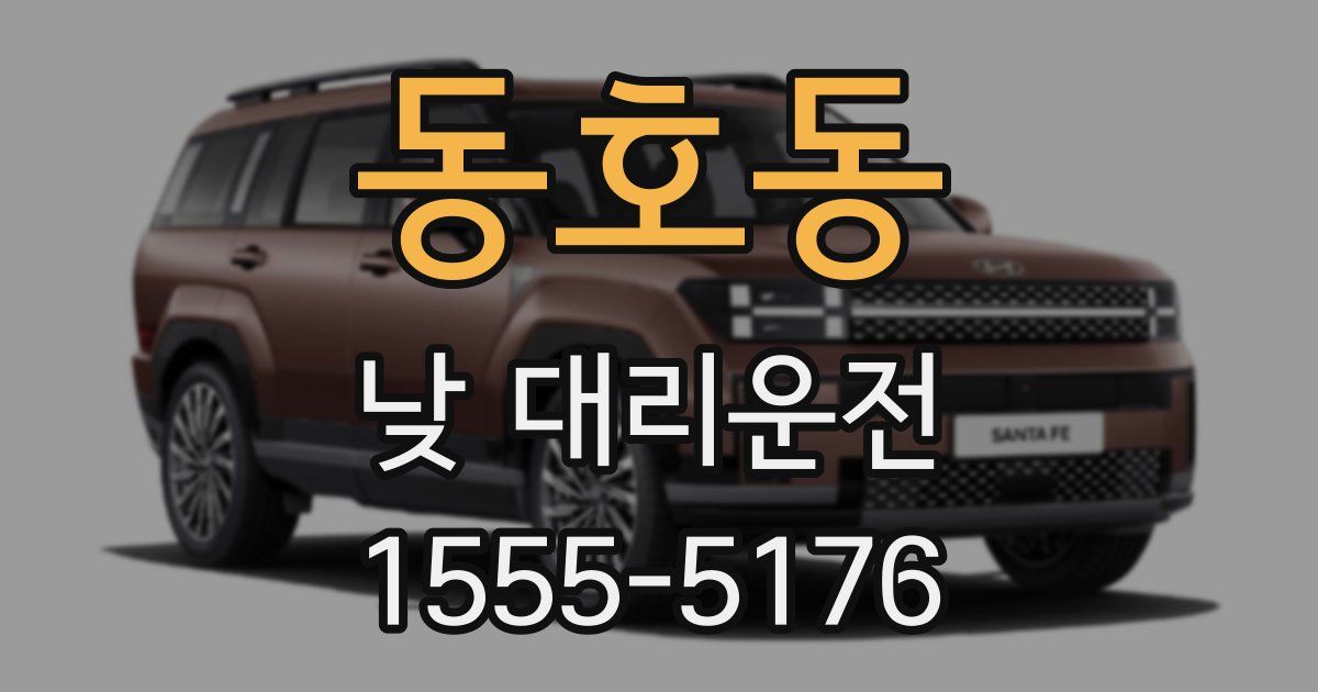 동호동 낮 대리운전