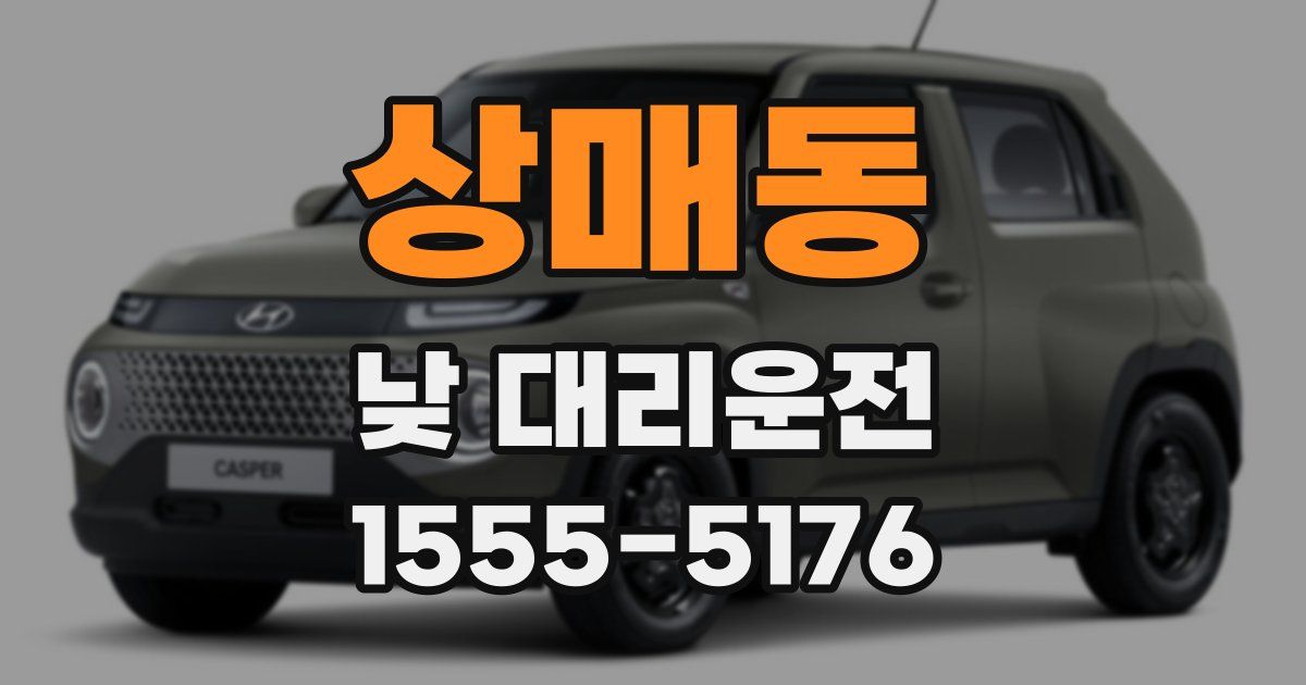 상매동 낮 대리운전