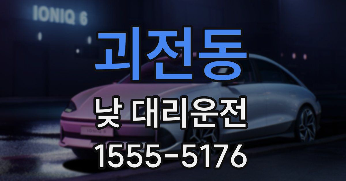 괴전동 낮 대리운전