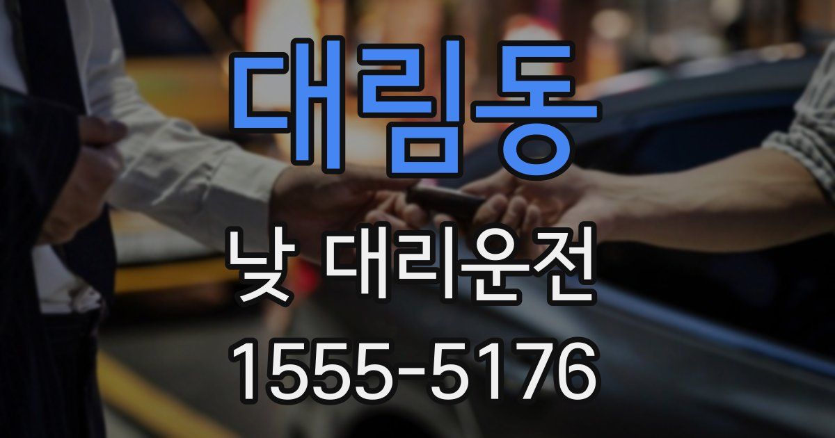 대림동 낮 대리운전