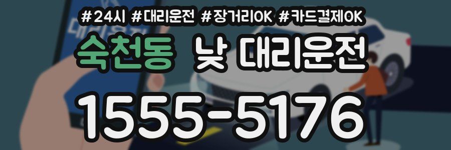 숙천동 낮 대리운전