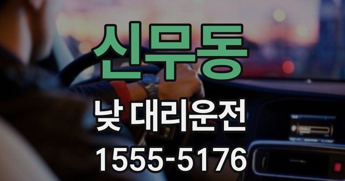 신무동 낮 대리운전