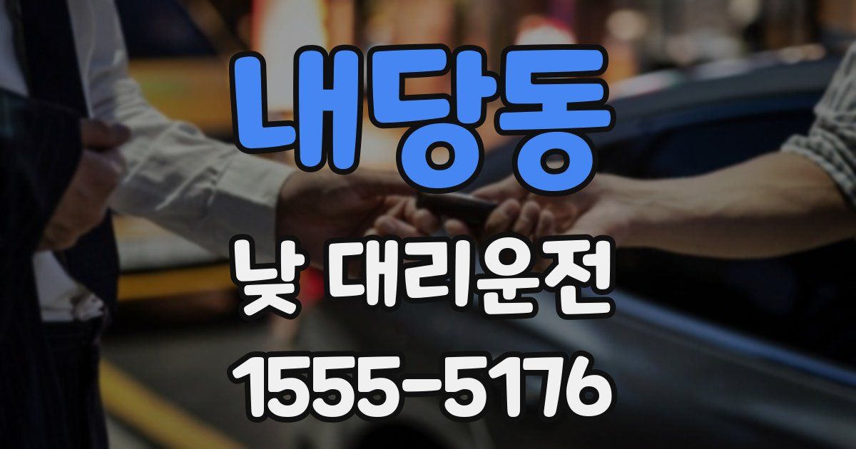 내당동 낮 대리운전