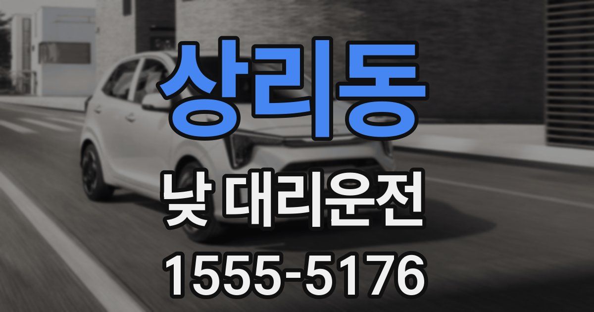 상리동 낮 대리운전